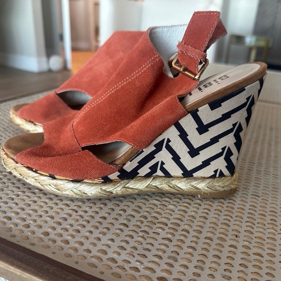 Anthropologie Bibi Lou wedge shoes size 39 - Picture 2 of 8